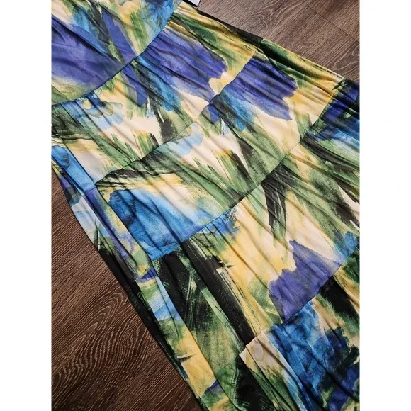 London Times Tiered Layered Mesh Sleeveless Dress XL NWT - Picture 4 of 13